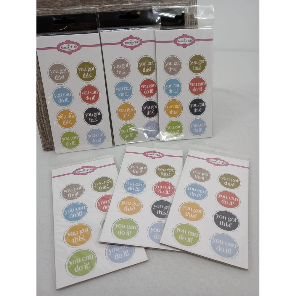 The Stamps of Life Encouragement Chipboard Multicolor 6 Pack Embellishments